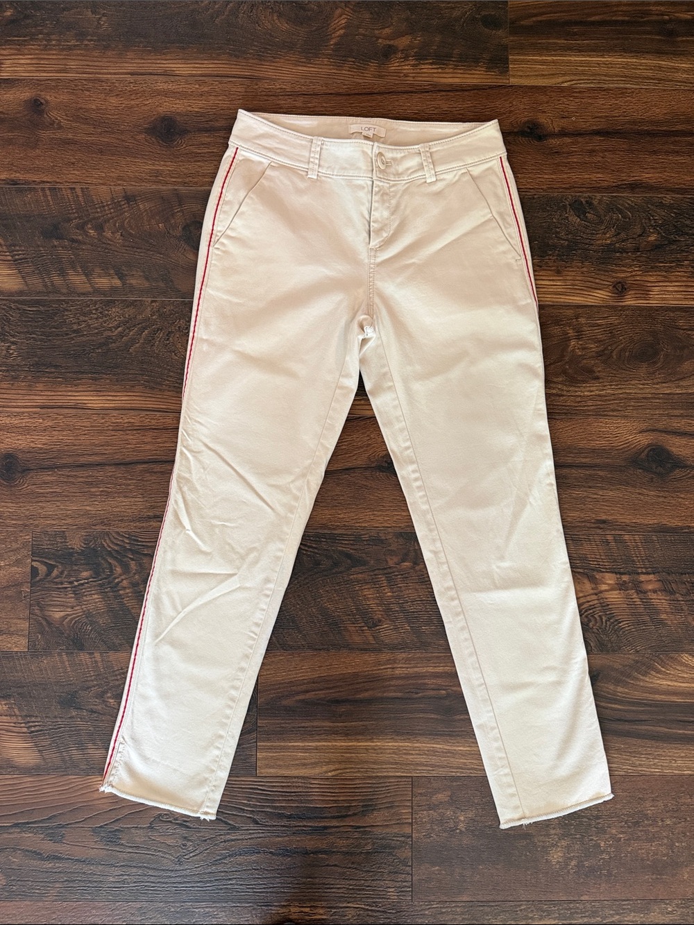 LOFT Cream Pants with Neutral Tone
